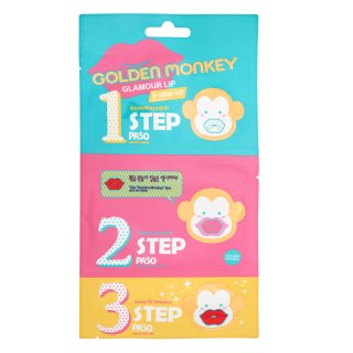 Holika Holika Zlatý Opice Glamour Rty 3-Krokový Balíček