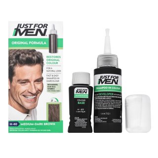 Just For Men Shampoo-in Haircolour farbiges Shampoo für Männer H40 Medium Dark Brown 66 ml