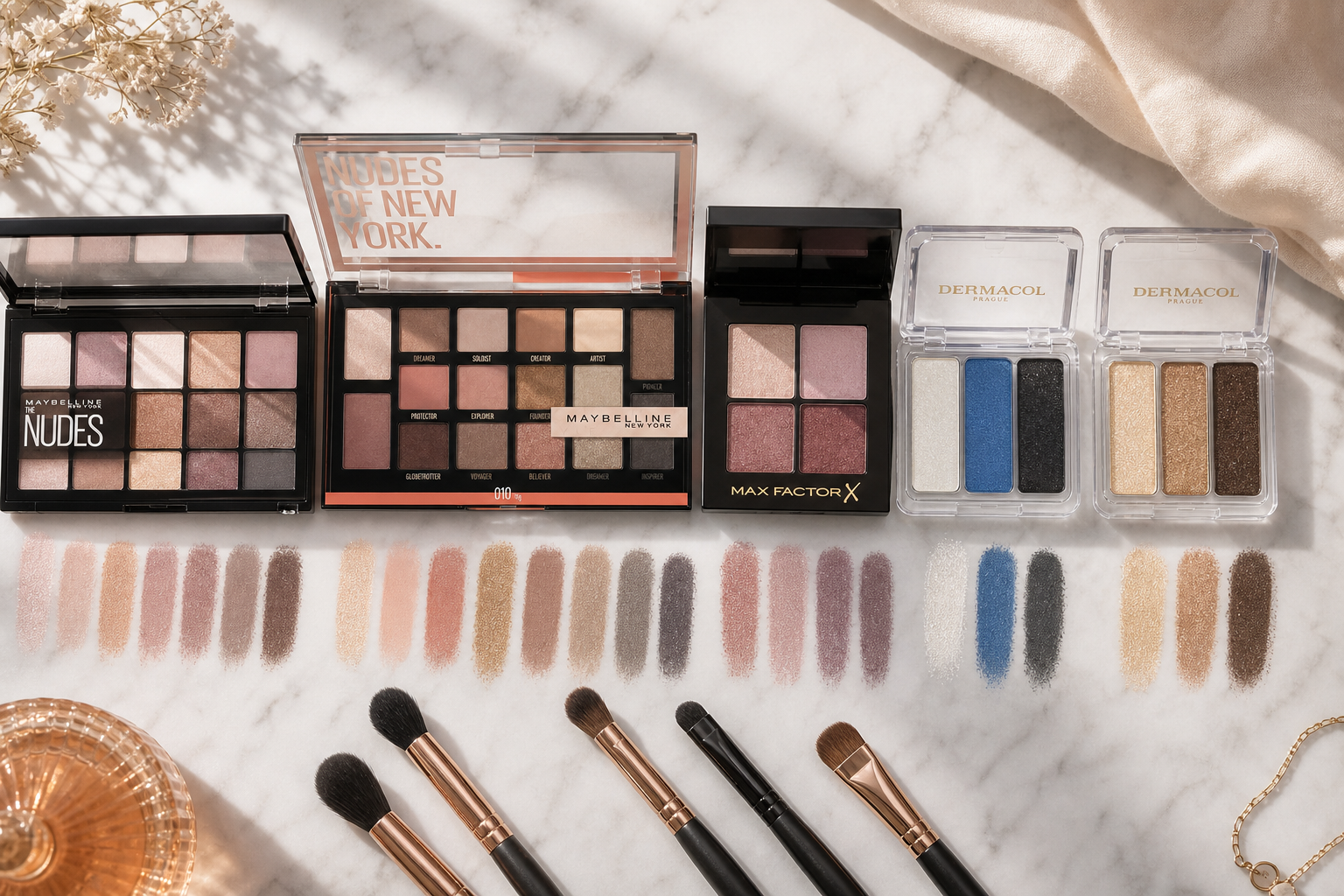 Lidschattenpaletten für Tages- und Abend-Make-up