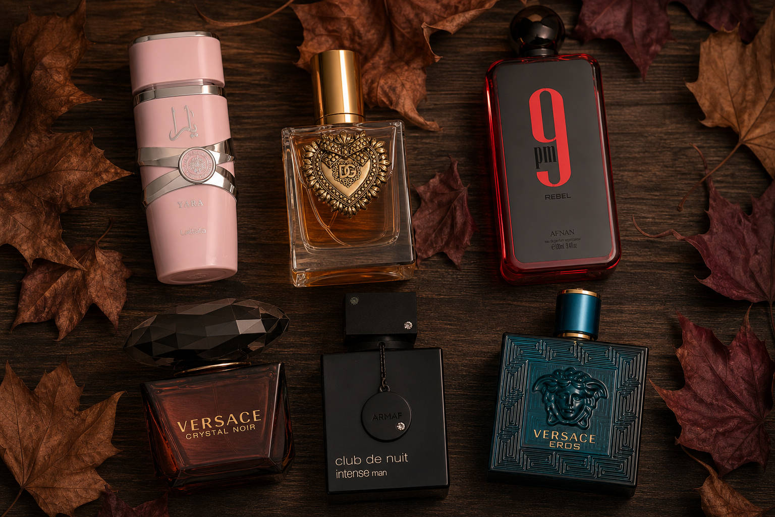 Lagerung von Parfums und Herbstauswahl: drei Düfte für sie, drei für ihn
