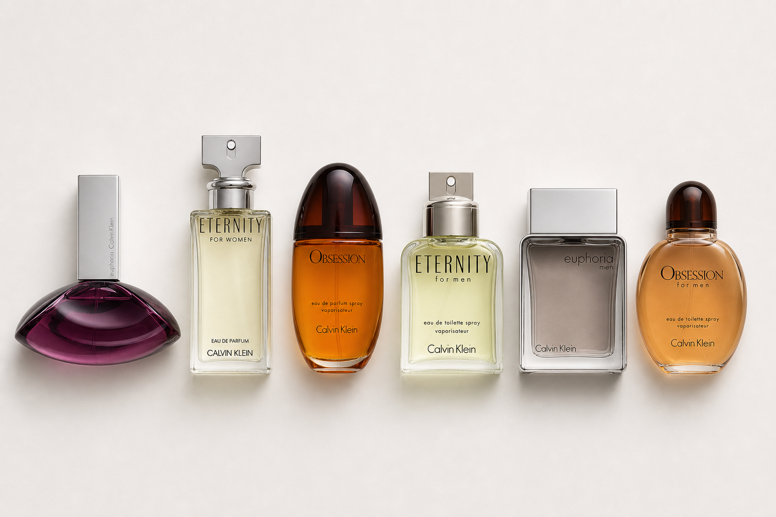 Sechs meistverkaufte Calvin Klein Parfums – drei für Damen und drei für Herren